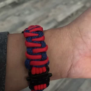 Blue and red Apple watch band