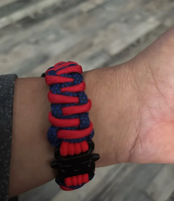 Blue and red Apple watch band